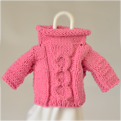 sweterek dl alalki z włóczki ręcznie robiony dla lalki